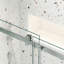 Porte de douche coulissante avec verre trempé 5/16 po et finition polie pour salle de bain transparent - utilisation
