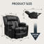 Fauteuil inclinable de massage Power Lift avec chauffage et charge USB-412880036-439200472