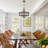 6 - Light 20 Inch Modern Dimmable Drum Chandelier With Crystal Accents For Dining Room Entryway