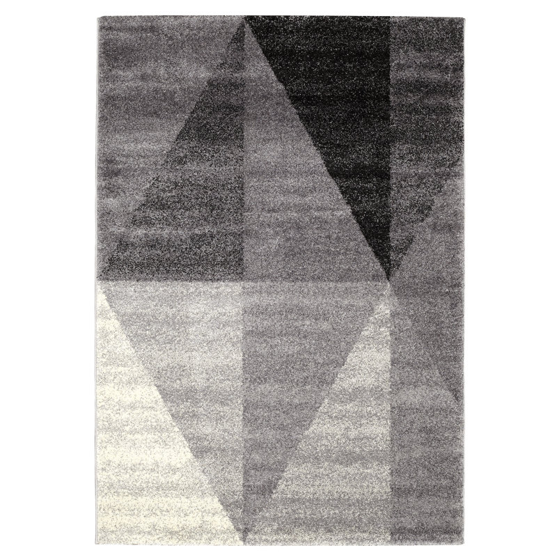 Tapis ivoire / gris Mcchesney, Rectangle 5 pi x 8 pi