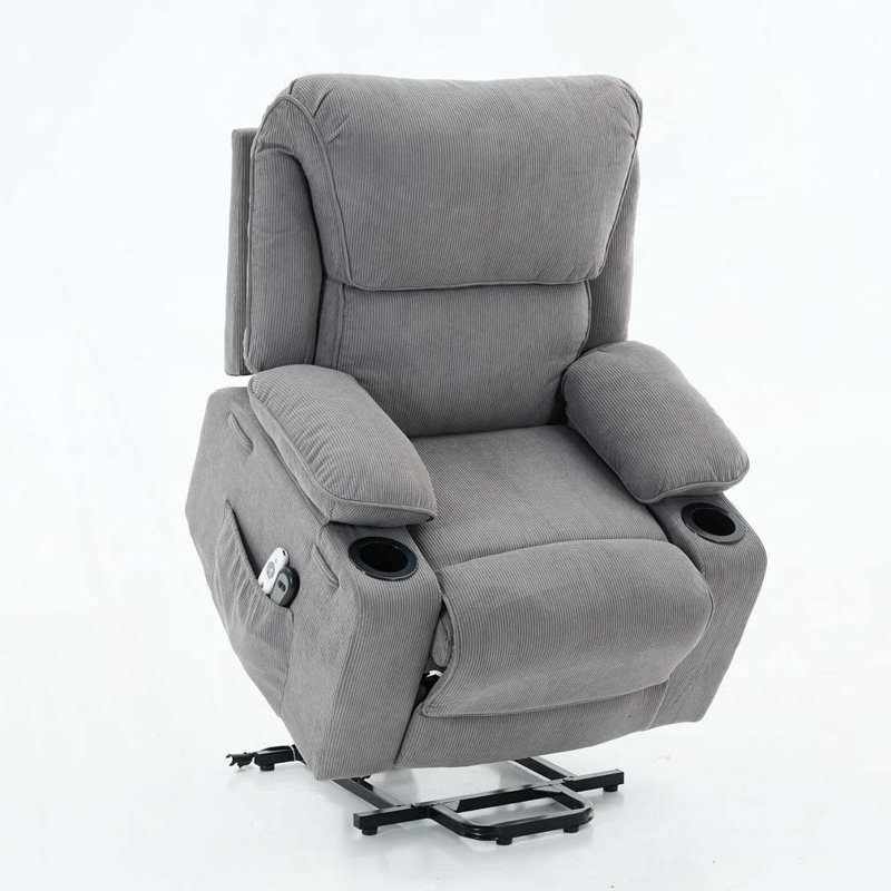 Fauteuil inclinable à télécommande chauffant et chauffant, Gris