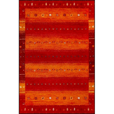 Tapis tissé à bordure rouge avec bordure tissée et tapis lavable