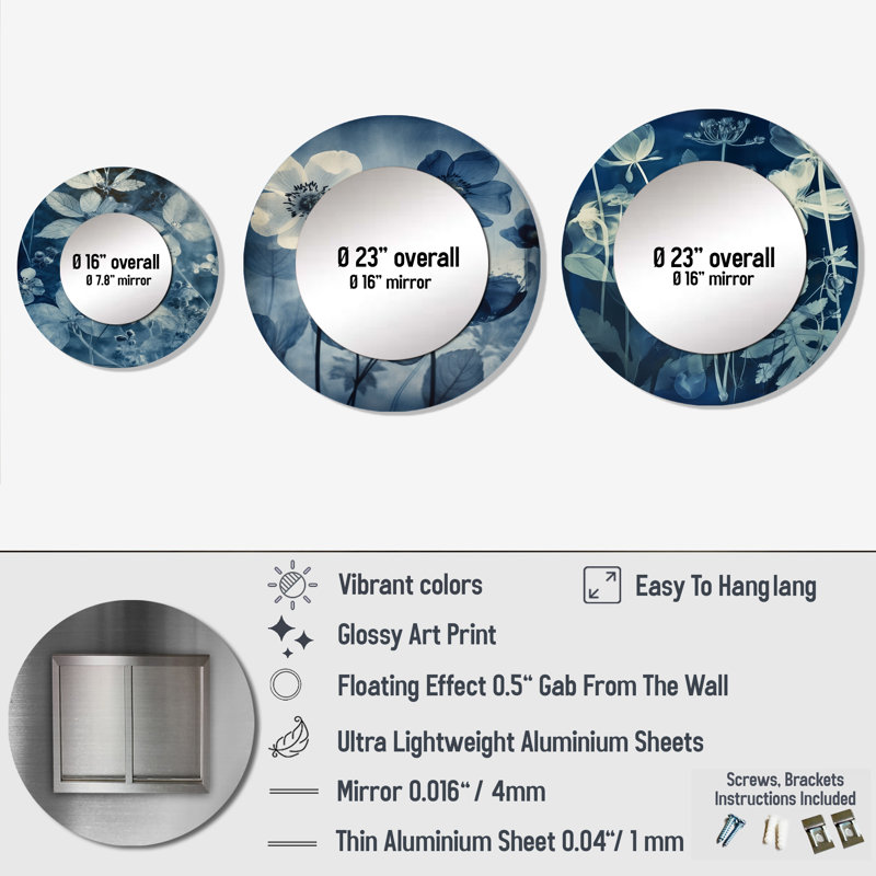 Chinle Metal Round Mirror
