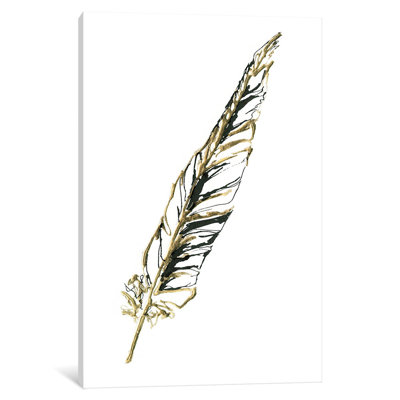 « gilded swan plumes ii », impression sur toile