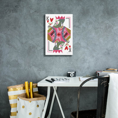  «King of Hearts» par Farida Zaman, art mural sur toile, 12 po x 18 po