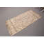 Tapis turc en laine antique fabriqué à la main en beige - idéal pour les vestibules ou les petits espaces