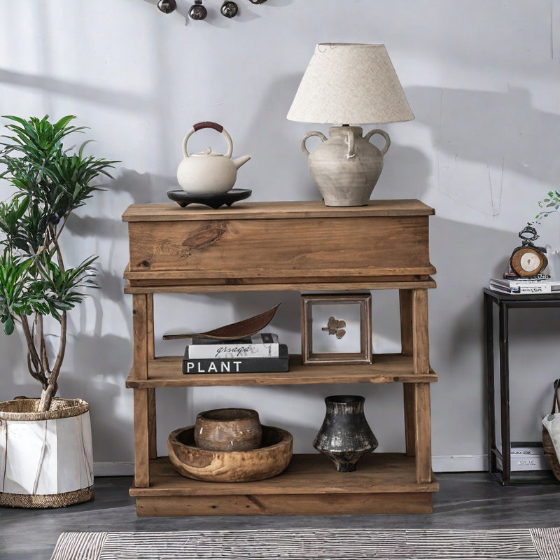 Buffet rustique rétro en vieux pin