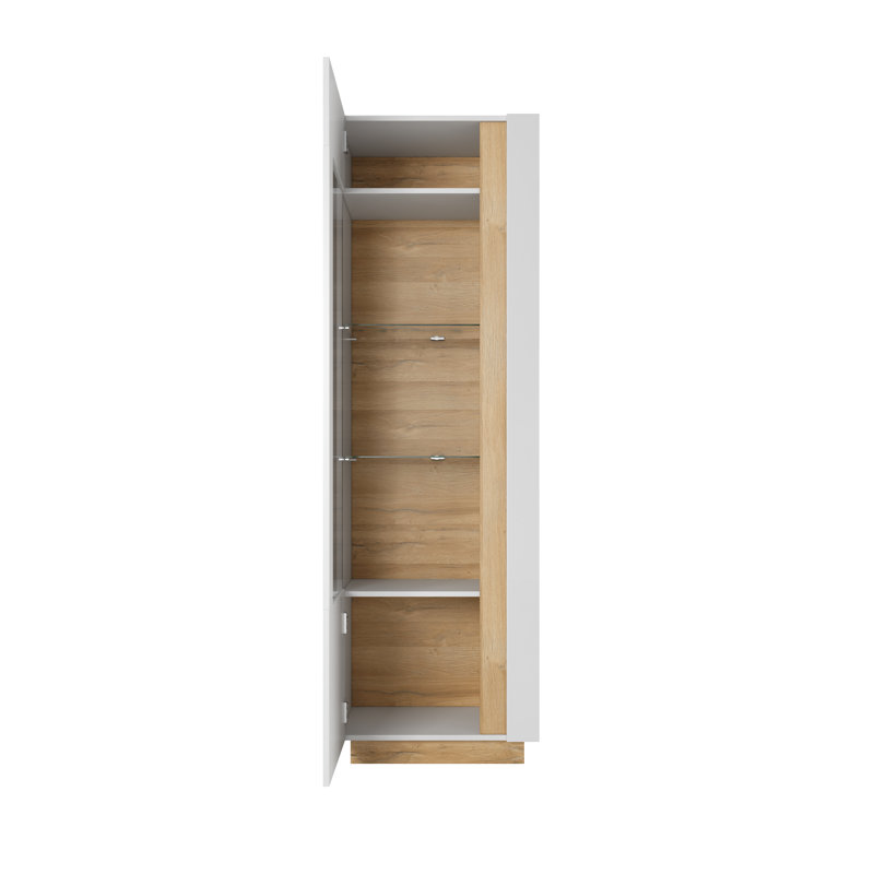 Janaeyah Display Cabinet, White Gloss