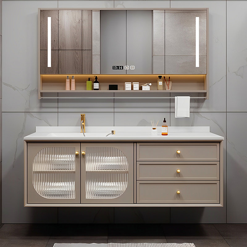 French style modern simple bathroom cabinet, Wheat, 51"