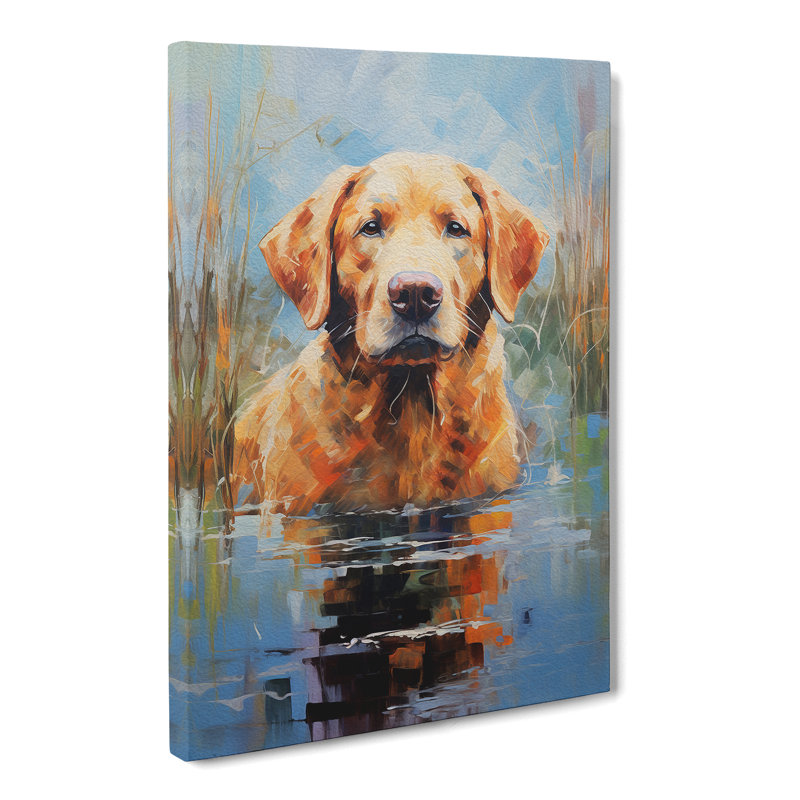 Labrador Retriever Impressionism - Wrapped Canvas, 50cm H x 35cm W x 3cm D