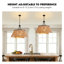 Lustre tambour 8 lumières à 2 niveaux