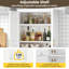 Armoire de rangement entièrement en acier 2 portes, grand garde-manger avec tablettes réglables, portes magnétiques pour la cuisine, la chambre à coucher et le bureau