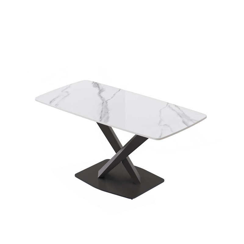 Table de salle à manger Contemporary, Blanc, H 29,53 po x L 63 po x l 31,5 po