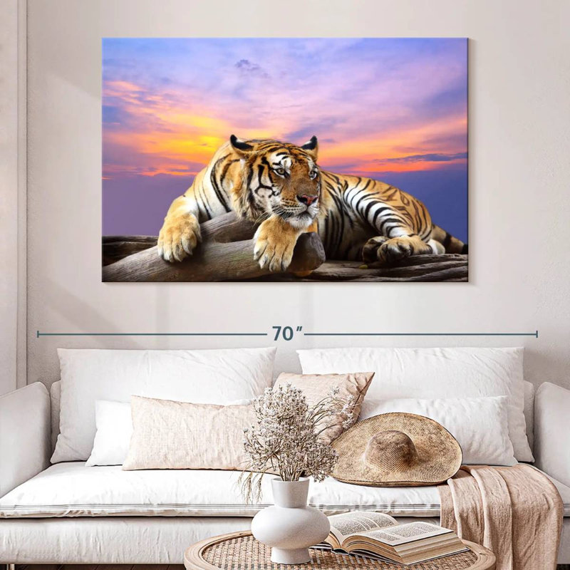 Lounging Tiger, 34" H x 51" W