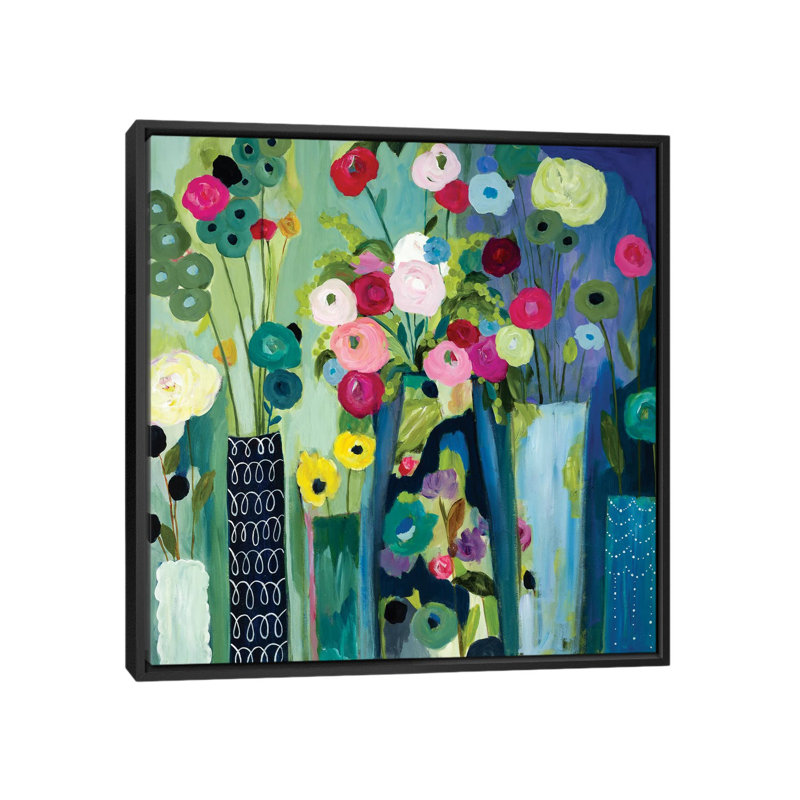 « create beauté every day », impression sur toile, H 18 po x l 18 po x P 1,5 po, Toile avec cadre noir, Pas de tapis