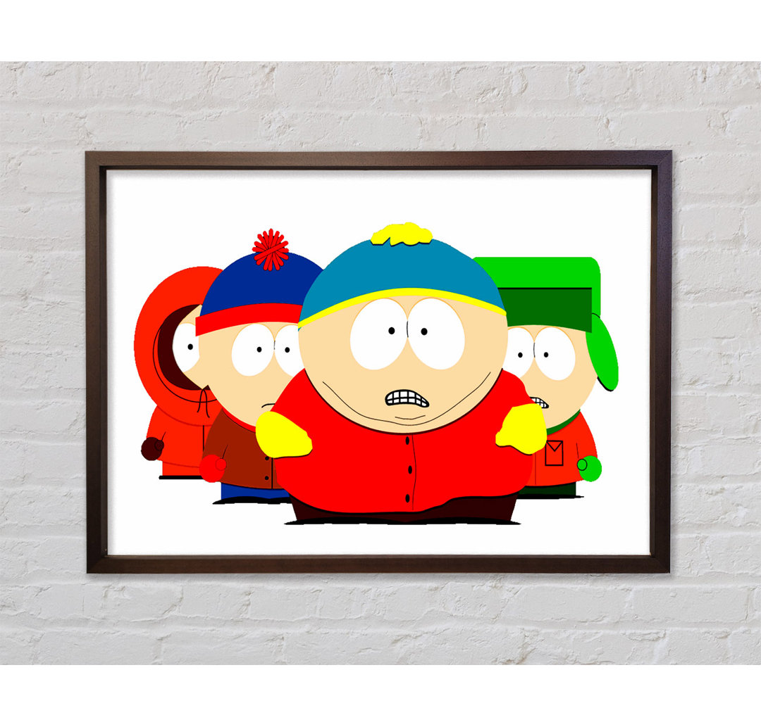 South Park Charaktere - Einzelner Bilderrahmen Kunstdrucke auf Leinwand