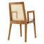 Chaise de salle à manger en bois et rotin Monarch-102521189