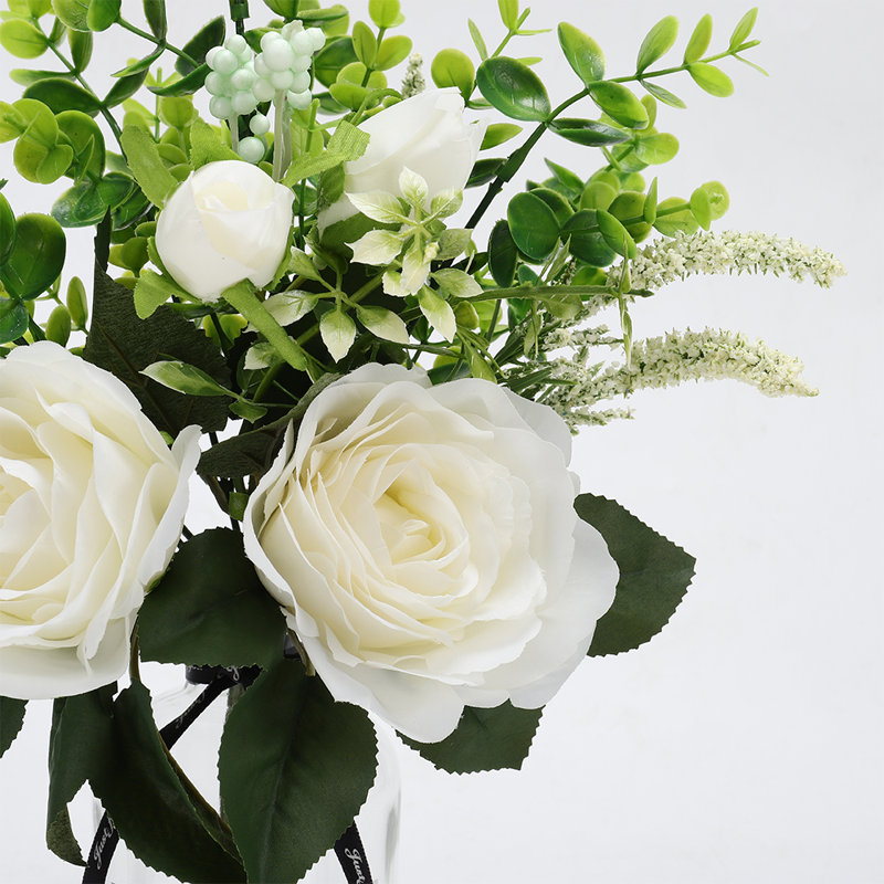 Cherry Rose Arrangement in Vase