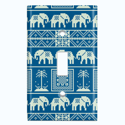 Patterned 1 - Gang Toggle Light Switch Standard Wall Plate