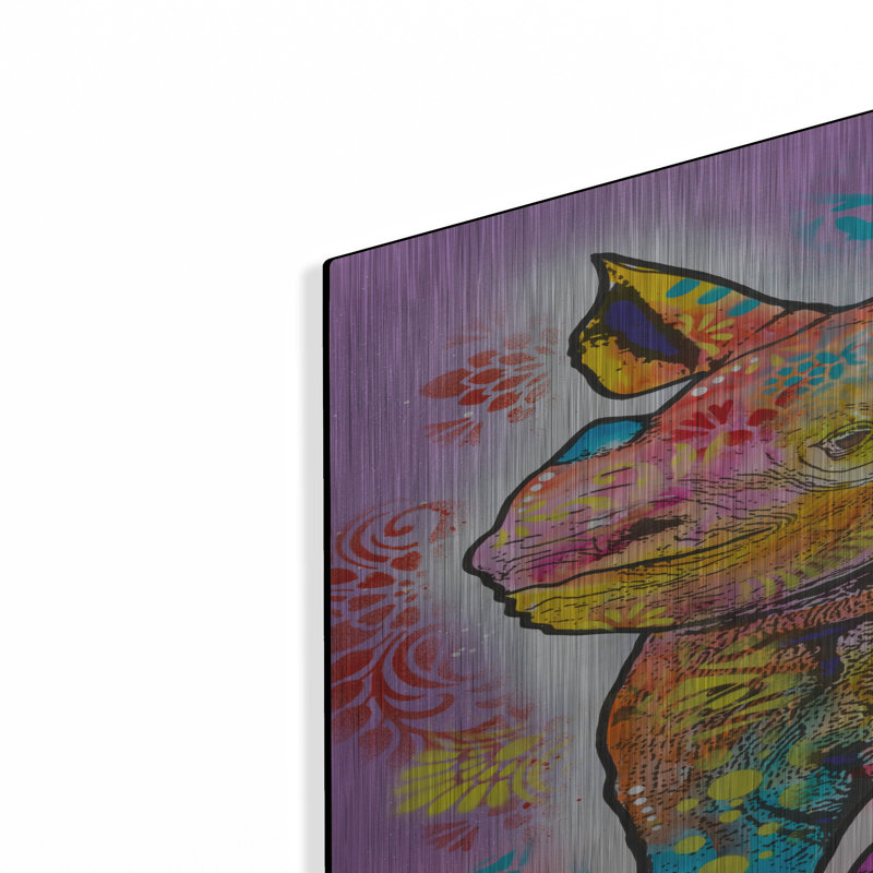 Bungalow Rose «Aminal Bebees - Rhino Sploot» par Dean Russo, art mural en métal, H 36 po x l 24 po