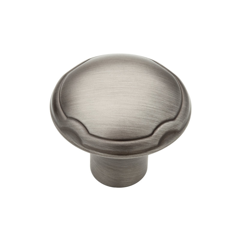 Athens 1 1/4" Diameter Mushroom Knob, Heirloom Silver