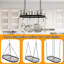 Support à casseroles en métal de 24,4 po, support à casseroles ovale suspendu avec crochets, support à casseroles de plafond robuste avec grille, supports à casseroles et casseroles pour ustensiles de cuisine, articles de toilette, assemblage facile,