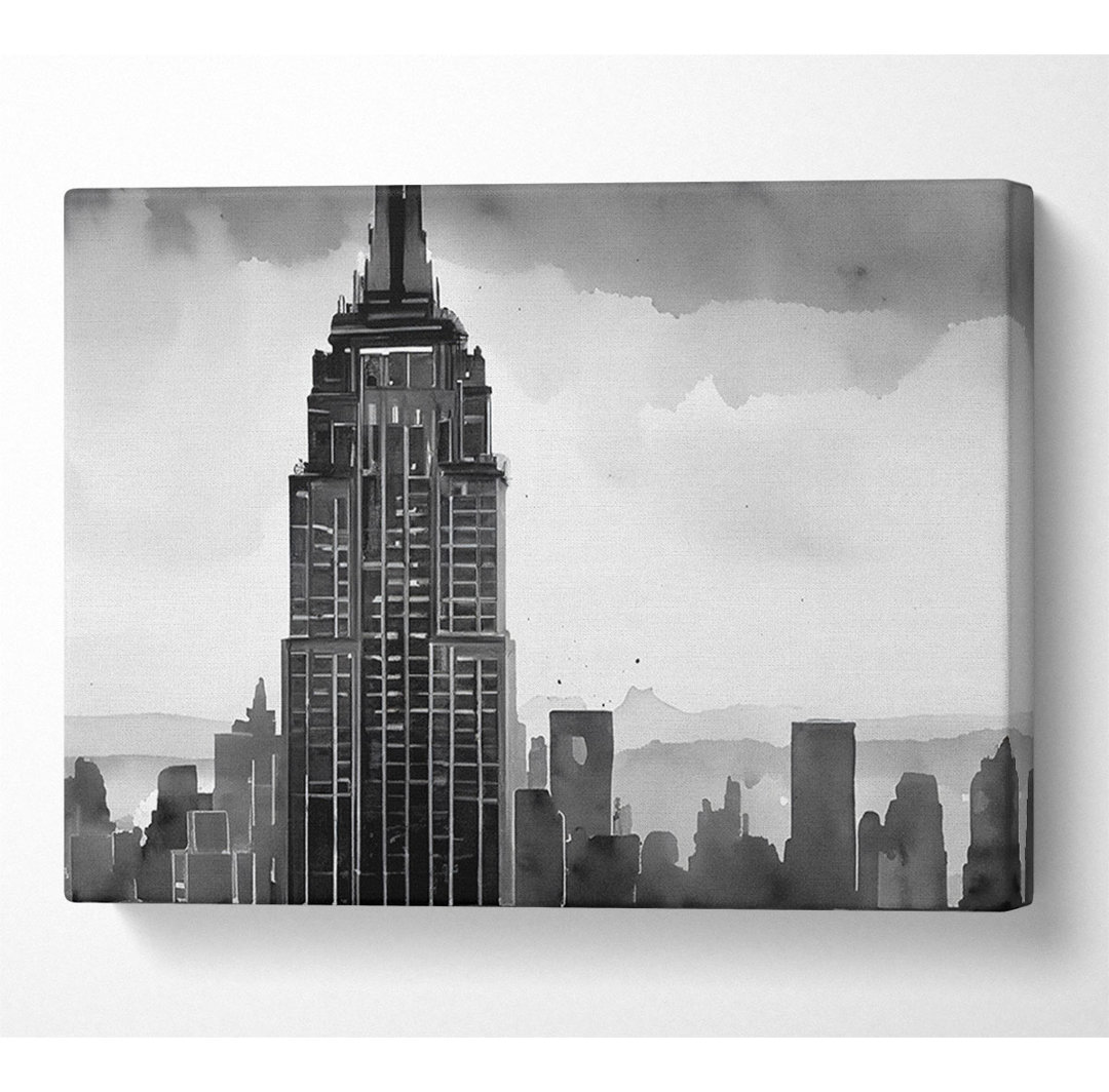 Empire State Building B N W - Kunstdrucke auf Leinwand