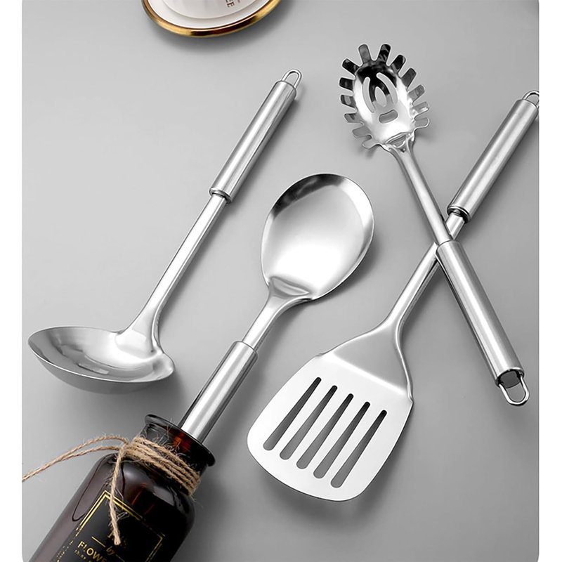 Ensemble d'ustensiles de cuisine 6 pièces en acier inoxydable