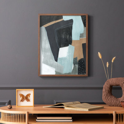 Tangerine Lagoon II, reproduction encadrée - bois massif