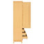 Garde-manger 70 po Classic - bois d'hévéa massif, 6 compartiments de porte internes, 3 tiroirs, tablette réglable, fermeture silencieuse, armoire basculante avec tablette