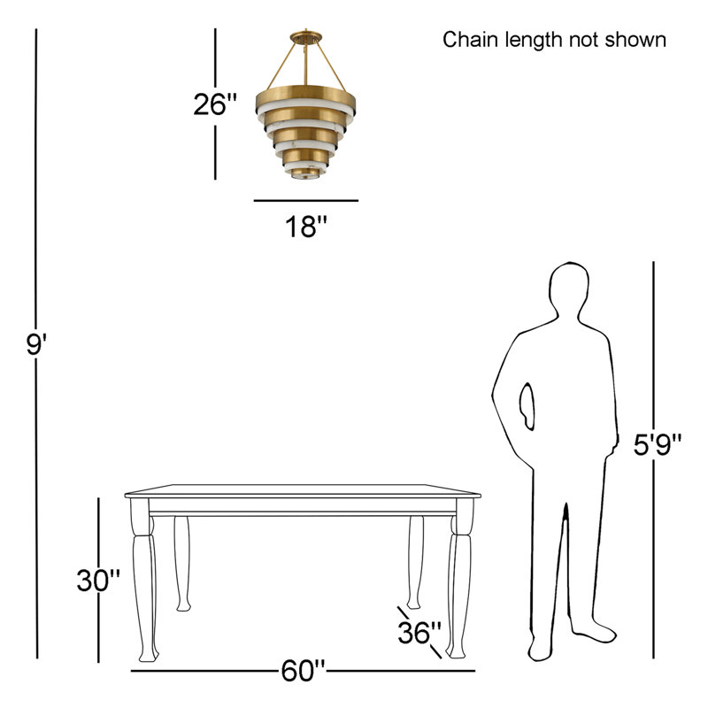 Echelon Four-Light Tiered Chandelier by Lisa McDennon