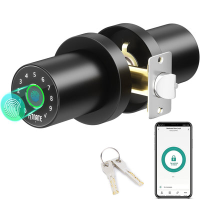 Serrure de porte intelligente 4-en-1 à empreinte digitale