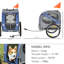 Chariot pour chien avec rangement facile, moustiquaire, transporteur bleu / gris, grandes roues,