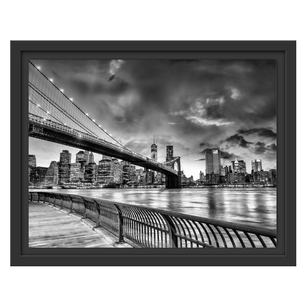 Gerahmtes Wandbild Brooklyn Bridge Park New York