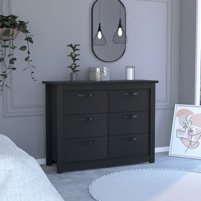Gelina 120cm W 6 - Drawer Chest of Drawers