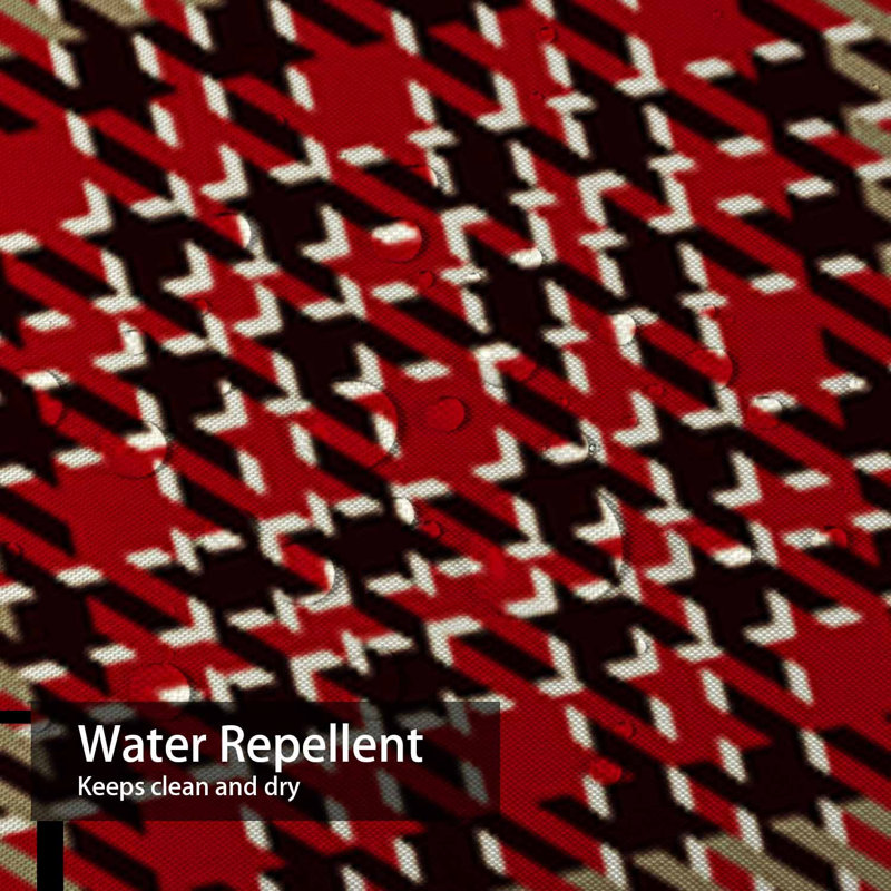 Rideau de douche rouge, noir, beige, blanc, tartan et écossais avec 12 crochets, 72" L x 84" W