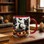 1pc Adorable Black Cat Pumpkin Mug with Lip-Fit Rim - Glossy Suitable for Halloween, Christmas, Thanksgiving Gift.