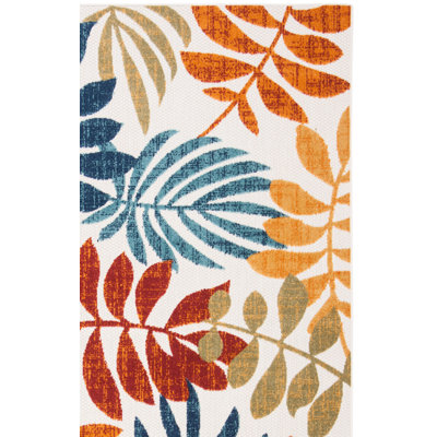 Tapis d'intérieur / extérieur à motif floral Anakin Performance