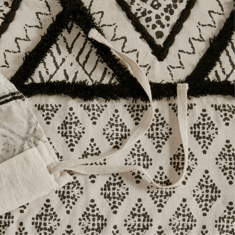 Ensemble de housse de couette en lin et coton pour lit double / grand 3 pièces