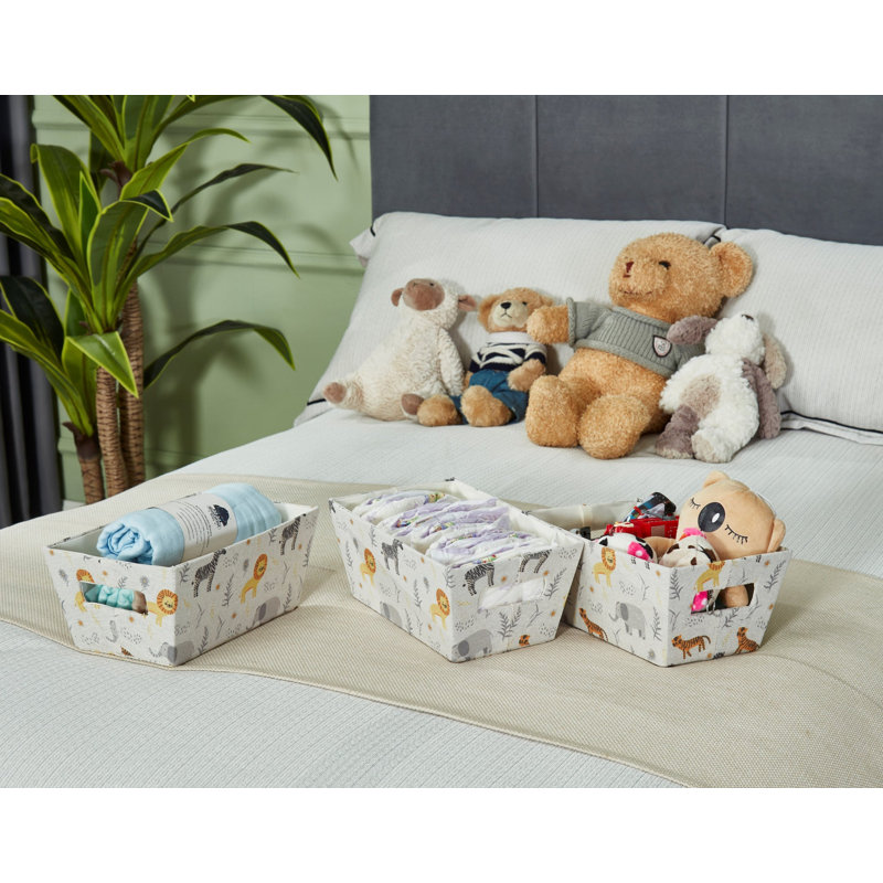 Ensemble de bacs de rangement en tissu