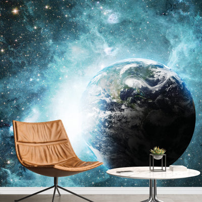 Planet In Outer Space Galaxy Border