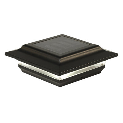 Éclairage de poteau de clôture à lumière DEL solaire en aluminium 4 po x 4 po avec adaptateur de base inclus Imperial