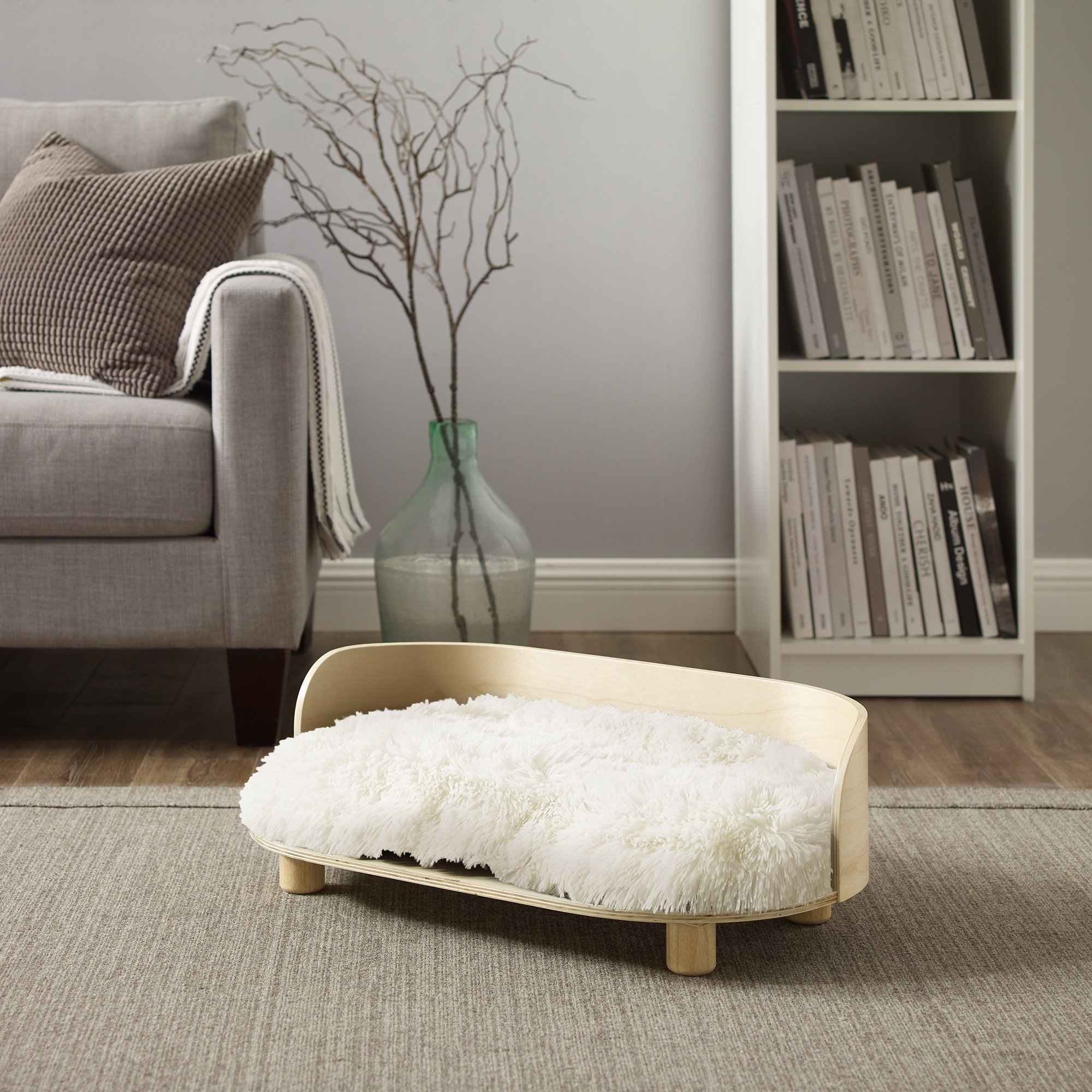 Kuai Round Cat Bed, Light Brown