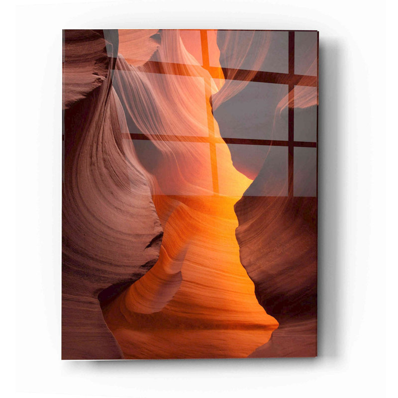 «The Burning» par Darren White, art mural en verre acrylique, L 16 po x H 24 po x H 0,12 po