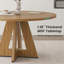 Table de salle à manger ronde de 47 po pour 4 à 7 personnes, table de cuisine en bois moderne avec base en métal robuste, grande table de salle à manger ronde pour salle à manger, assemblage facile-1915088355