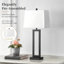 Ensemble de lampe de table en métal 28,5 "avec ports USB Type-C et prise intégrée Rogina-113301794-113301795