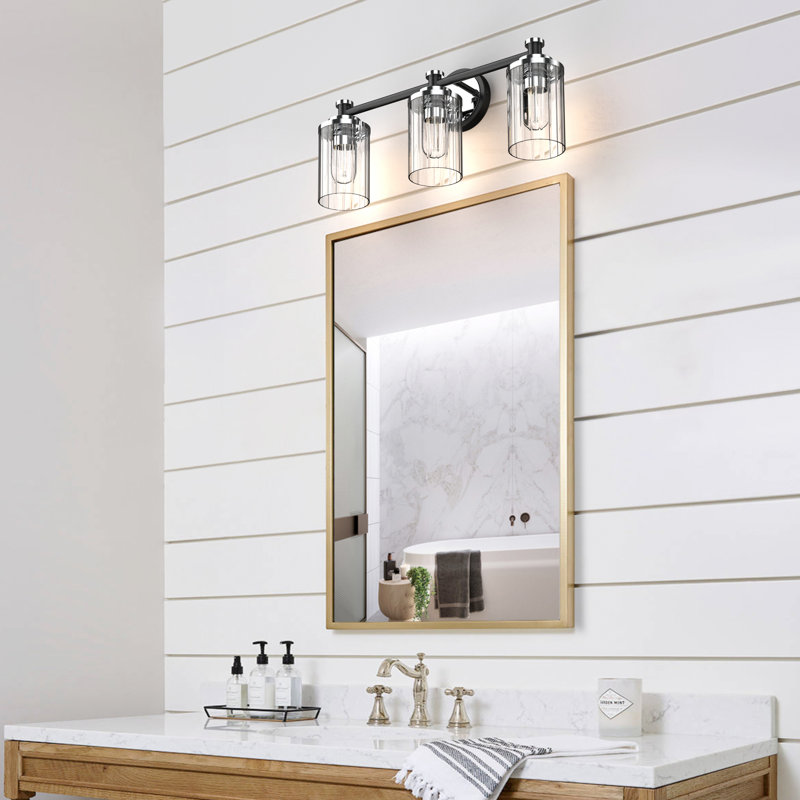 Éclairage pour meuble-lavabo 3 lumières Sephira, Noir/chrome
