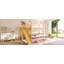 Lit simple superposé en forme de maison avec glissade-124156022-124156023
