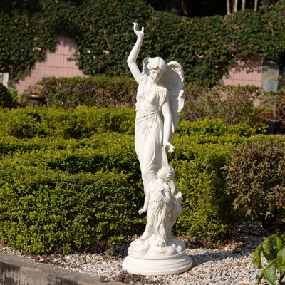 Statue ange avec enfant