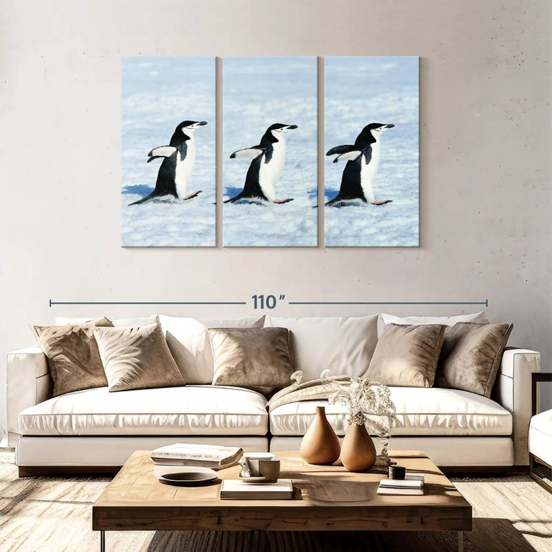 Winter Penguins, 48" H x 74" W